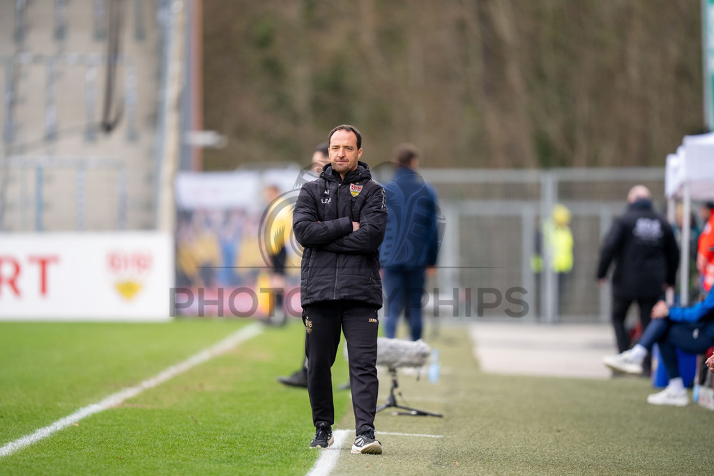 VfB Stuttgart II vs. TSG Hoffenheim II, Fussball, 3. Liga, 26. Spieltag, 15.03.2026 | Nico Willig (Trainer VfB Stuttgart II),VfB Stuttgart II vs. TSG Hoffenheim II, Fussball, 3. Liga, 26. Spieltag, 15.03.2026Foto: photosbyphips/Philip Ziegler