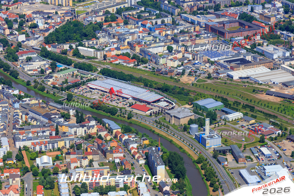 Luftbild von  Gera - Luftaufnahme wurde 2016 von https://frankenair.de mittels Flugzeug (keine Drohne) erstellt - die Geschenkidee