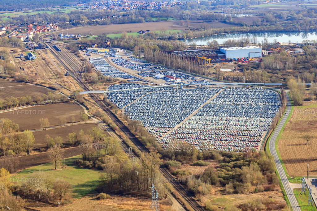 Luftbild: Walon in Lauterbourg im Bundesland Bas-Rhin in Frankreich.Foto: IMG_25632.jpg vom 02.04.2010 durch Werner Riehm/FLY-FOTO.deAuflösung des Originals: 4752 x 3168 px