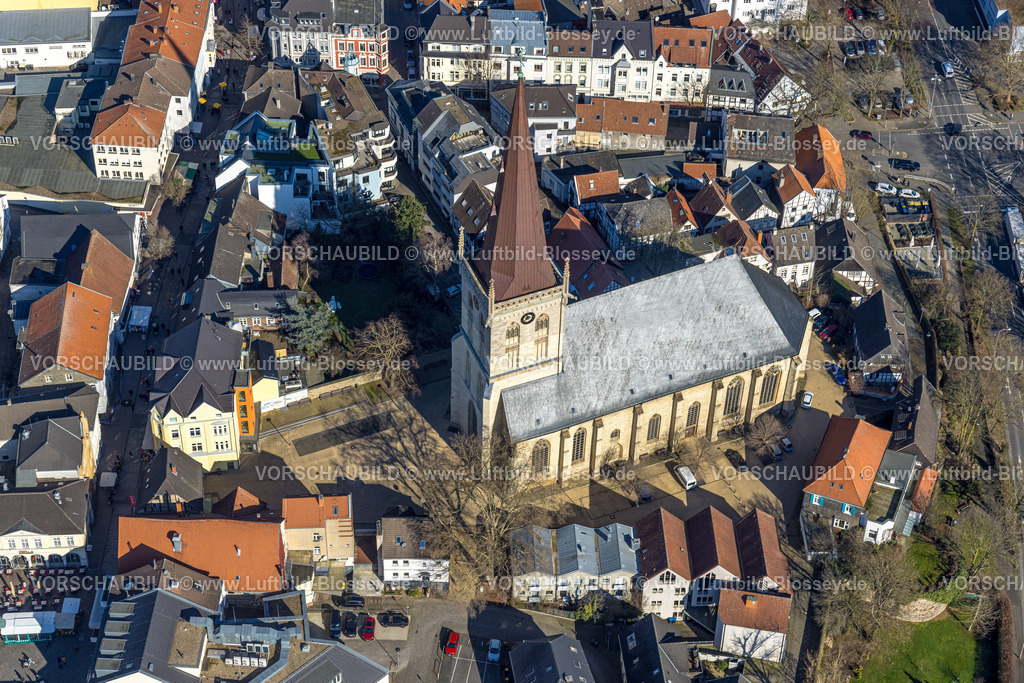 Unna230213969 | Luftbild, Evang. Stadtkirche in der Altstadt, Unna, Ruhrgebiet, Nordrhein-Westfalen, Deutschland