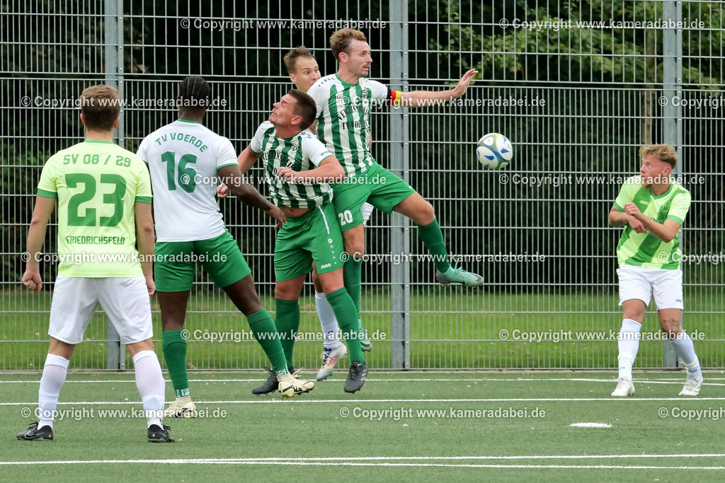 Fußball : Bezirksliga : SV 08/29 Friedrichsfeld - TV Voerde am 15.09.2024 | Fußball : Bezirksliga : SV 08/29 Friedrichsfeld - TV Voerde am 15.09.2024 - Realisiert mit Pictrs.com
