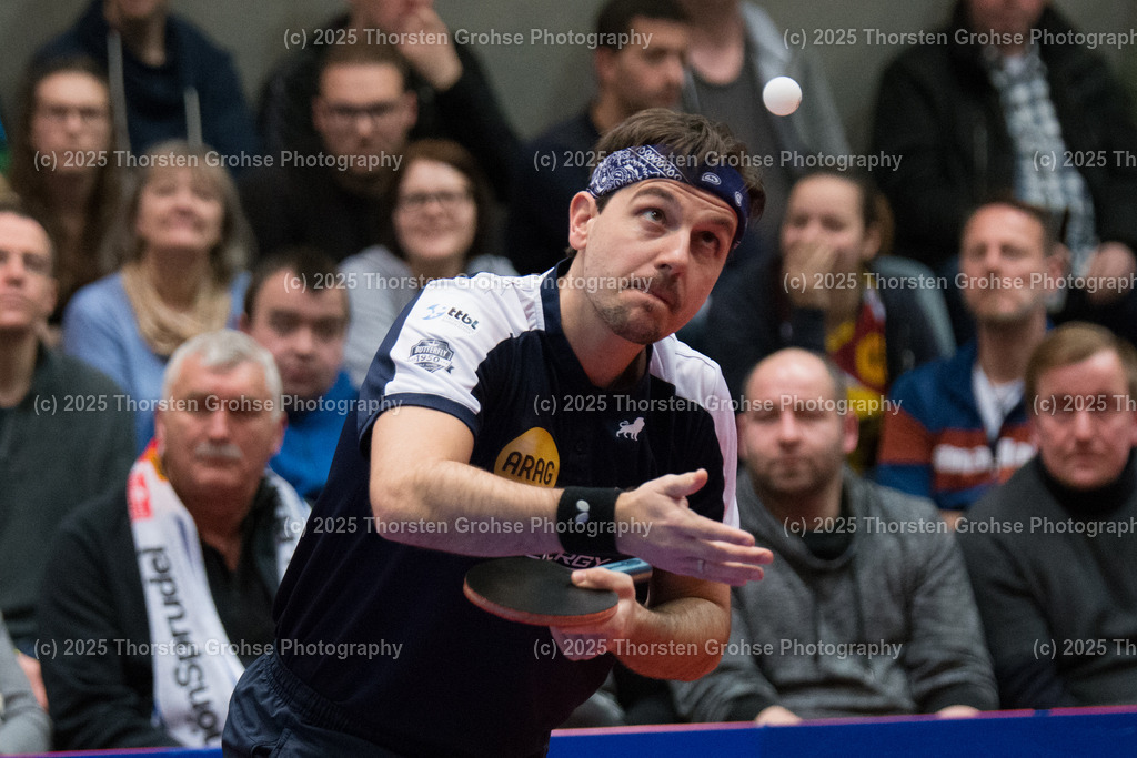 TTBL TTC Fulda-Maberzell vs. Borussia Duesseldorf | Timo BOLL (Borussia Duesseldorfl); TTBL TTC Fulda-Maberzell vs. Borussia Duesseldorf, Tischtennis-Bundesliga - 12. Spieltag am 21.01.2018 in der Hubtex Arena in Fulda, (Deutschland) - Realisiert mit Pictrs.com