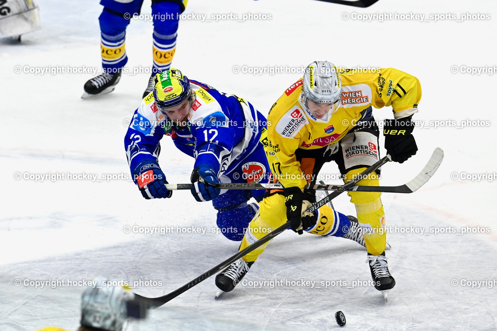 EC IDM Wärmepumpen VSV vs. Vienna Capitals | #12 Brett Budgell EC VSV, #17 Scott Kosmachuk Vienna Capitals, EC IDM Wärmepumpen VSV vs. Vienna Capitals, EC IDM Wärmepumpen VSV vs. Vienna Capitals am 28.01.2026 in Villach (Stadthalle Villach), Austria, (Photo by Bernd Stefan)
