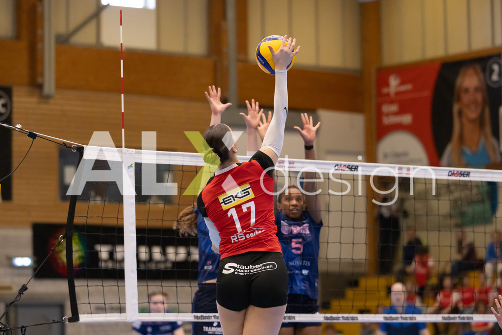 Volleyball I Frauen I Saison 2025-2026 I Volleyball NLA | Women I 1/2 Finals I  VC Kanti Schaffhausen - Sm'Aesch Pfeffingen I 07.03.2026 | 17 Leana Zuvic (CH) (VC Kanti Schaffhausen) - Aussen - Realisiert mit Pictrs.com