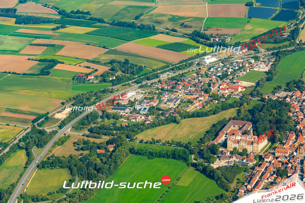 Das Luftbild zeigt :  Ellingen - Die Luftaufnahme wurde 2024 vom UL-Flugzeug aus erstellt ( keine Drohne ) - Hochauflösende Luftaufnahme - Für grossformatige Ausdrucke geeignet. Die Geschenkidee !Mit Lizenz und Bildrechte bestellbar