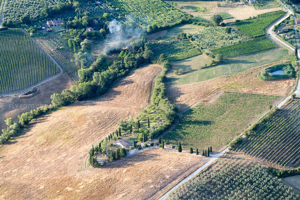 Aerial view: View of the town in Montepulciano in the state Siena, Italy.Photo: IMG_43368.jpg taken on 07/25/2011 by Werner Riehm/FLY-FOTO.comResolution of the original: 4272 x 2848 px