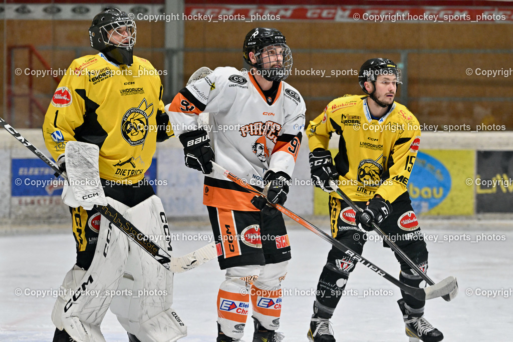 EC Spittal Hornets vs. USC Piraten Velden 7.2.2024 | #1 Zauchner Rene, #91 Bergmann Jonathan, #15 Rossbacher Daniel