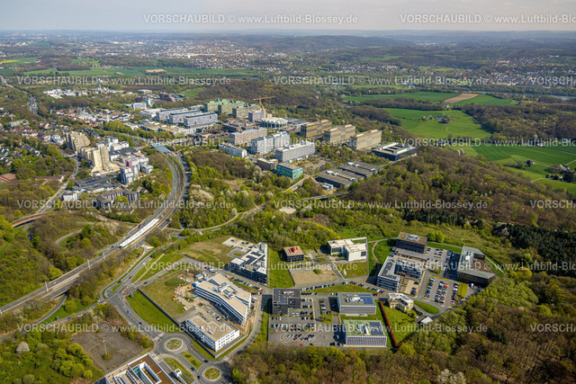 Bochum230404252 | Luftbild, RUB Ruhr-Universität Bochum, Baustelle, Querenburg, Bochum, Ruhrgebiet, Nordrhein-Westfalen, Deutschland