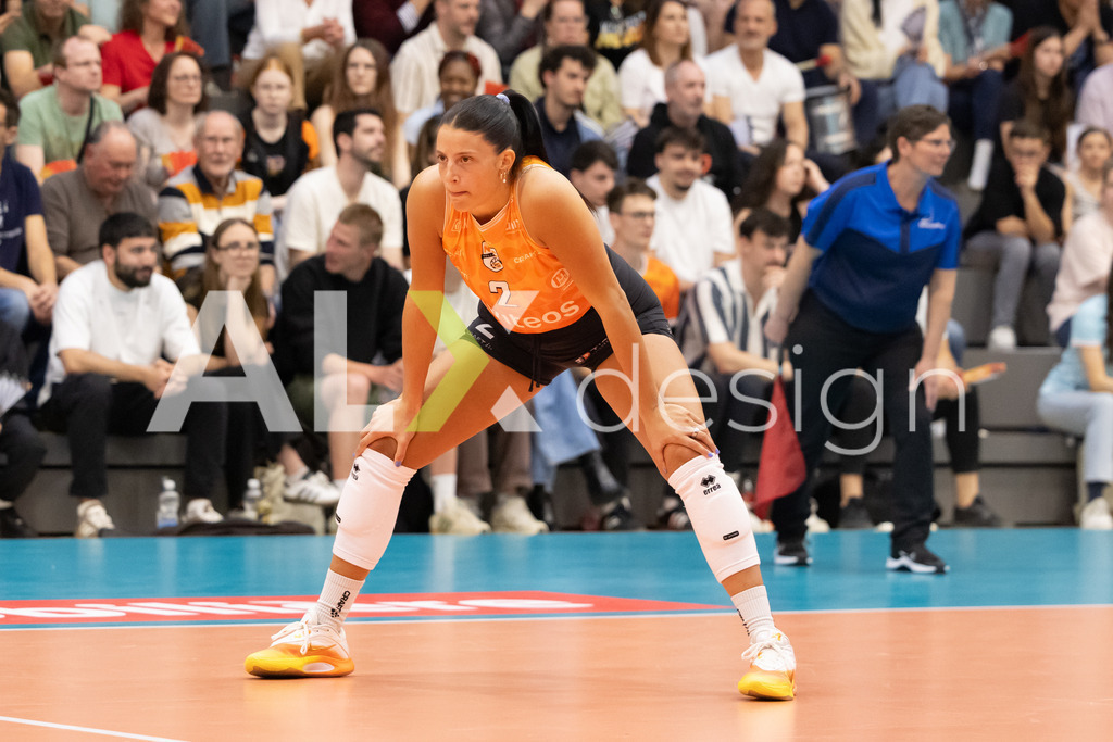 Volleyball I Frauen I Saison 2025-2026 I Volleyball NLA | Women I  Playoffs Finals 1/5 I viteos NUC - VC Kanti Schaffhausen I 06.04.2026 | 2 Natalie Hayward (USA) (Viteos NUC) – Zuspiel - Realisiert mit Pictrs.com