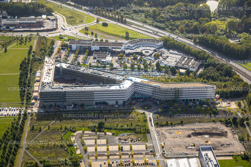 Dortmund231000408 | Luftbild, Technologiepark Gewerbegebiet Phoenix West, Baustelle Materna Hauptzentrale, BMW Niederlassung Dortmund, Hörde, Dortmund, Ruhrgebiet, Nordrhein-Westfalen, Deutschland
