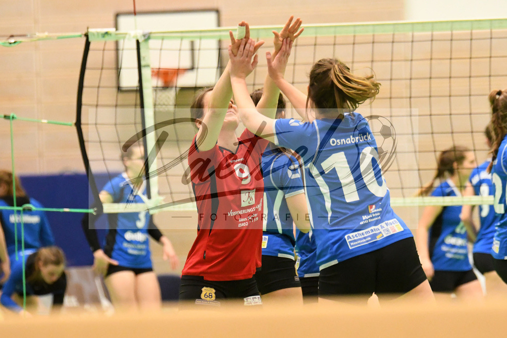 20200208_VCOASC_0041 | Volleyball, Frauen:   waehrend des Spiels der Regionalliga NordWest zwischen VC Osnabrueck und ASC 46 Goettingen in der Schlosswall-Halle am 08.02.2020 in Osnabrueck, Deutschland. - Realisiert mit Pictrs.com
