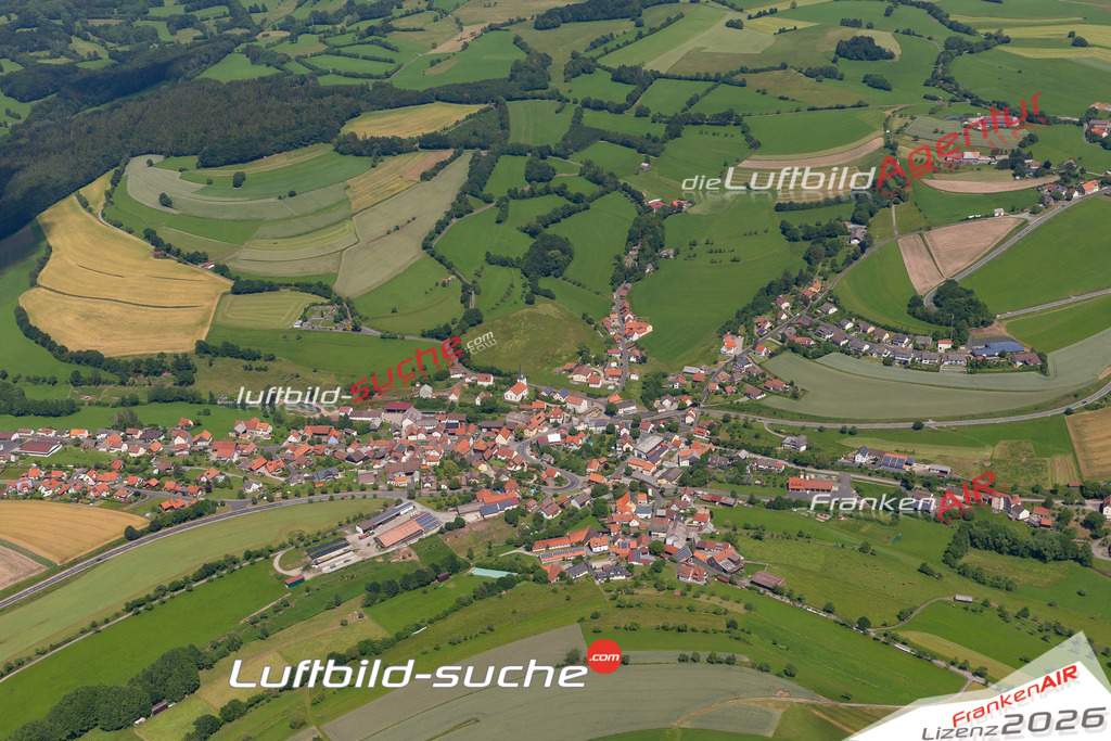 Das Luftbild der Stadt Geroda wurde 2019 vom Flugzeug heraus erstellt (keine Drohne) Aufnahmehöhe ca.400 Meter- hohe Auflösung- beste Druck-Qualität garantiert!