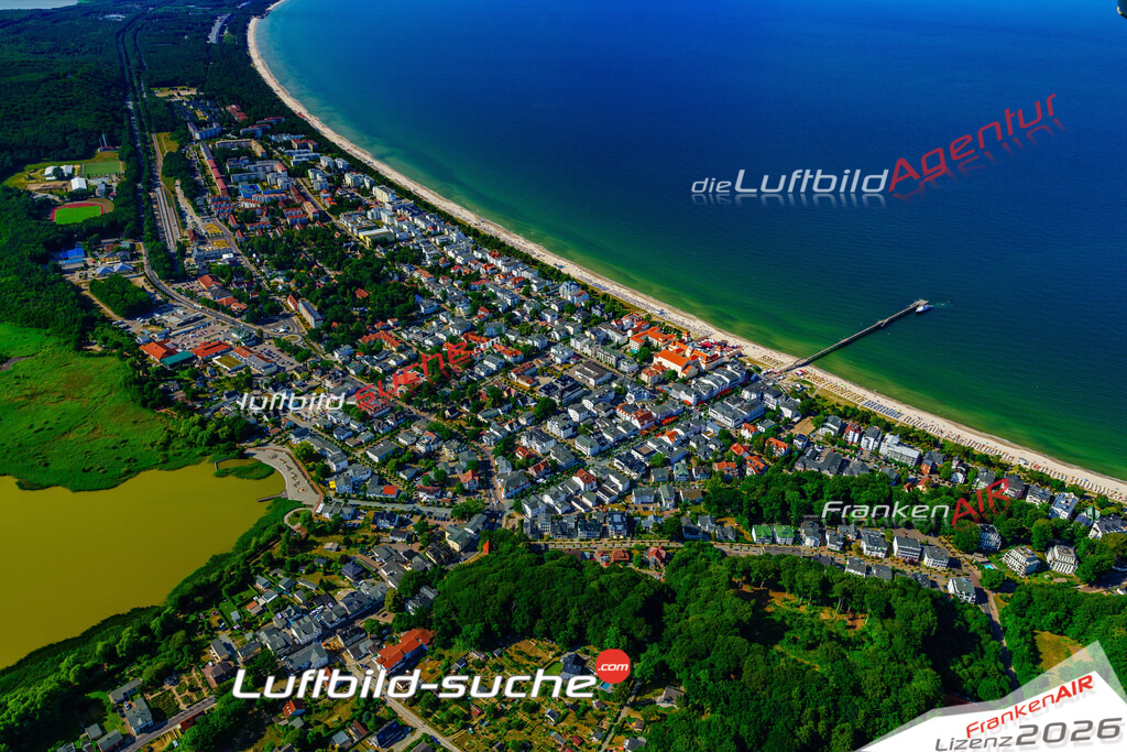 Die Luftbildaufnahme Ostseebad - Binz wurde 2018 mittels Flugzeug (keine Drohne) erstellt. Perfekte Schärfe und Druck- Auflösung- Garantiert!