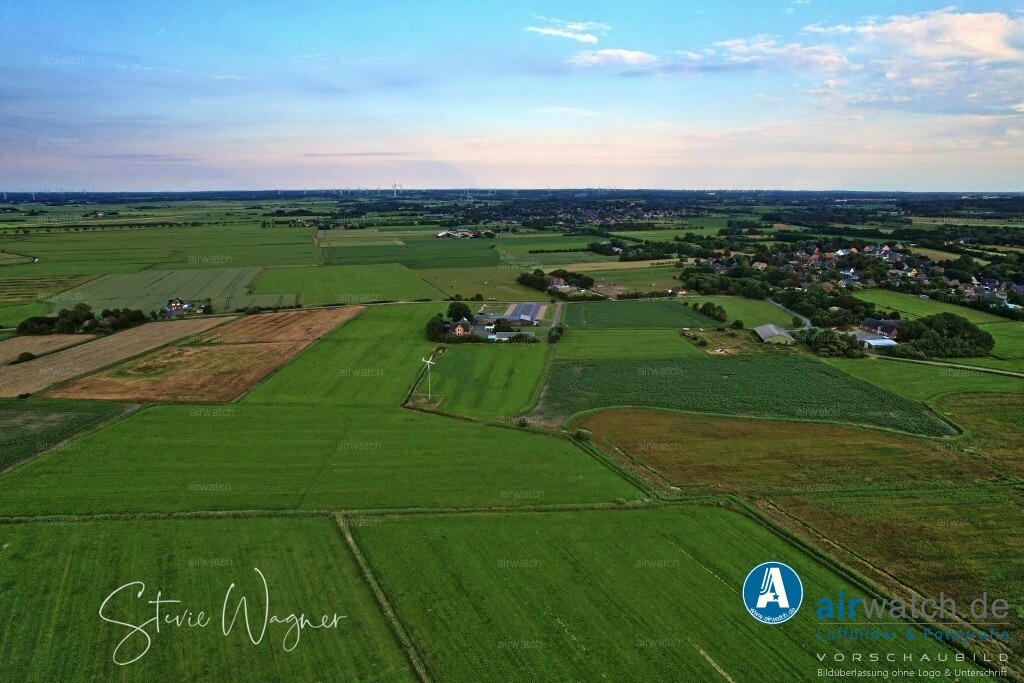 Luftbilder Hattstedtermarsch | Luftbilder, Nordsee, Nordfriesland, Hattstedtermarsch, Wobbenbüll, Herrweg