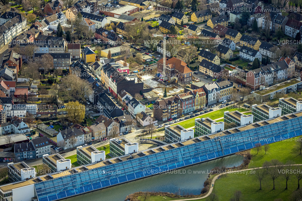 Gelsenkirchen230211601 | Luftbild, Glückaufschule-Ückendorf mit Baustelle, Ückendorf, Gelsenkirchen, Ruhrgebiet, Nordrhein-Westfalen, Deutschland