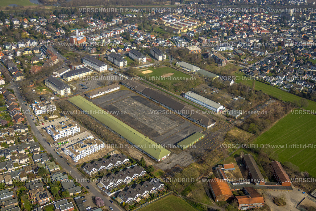 Hamm240306226 | Luftbild, Bundesverwaltungsamt Hamm Bundesbehörde, Hauptzollamt Bielefeld, Baustelle mit Neubau Wohnhäuser in der Schützenstraße, 
Wohngebiet Alter Uentroper Weg, Kettelerschule Grundschule, Uentrop, Hamm, Ruhrgebiet, Nordrhein-Westfalen, Deutschland