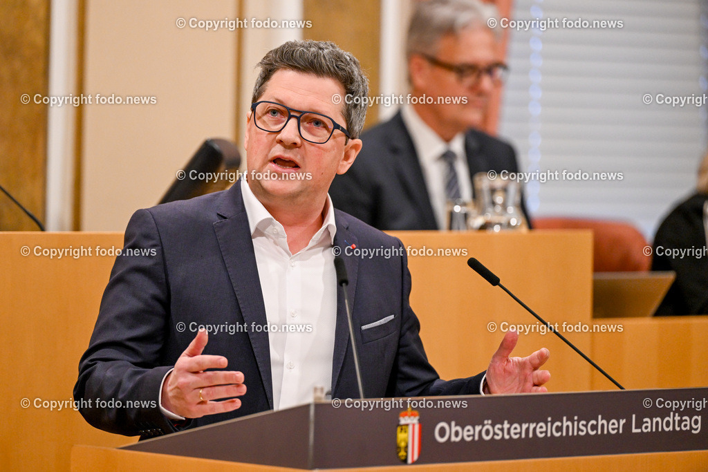 Landhaus Linz_ Promenade_ Landtagssitzung_ 25.01.2024-32 | 25.01.2024, Landhaus Linz AUT, Promenade, Landtagssitzung, im Bild LR Michael Lindner (SP)