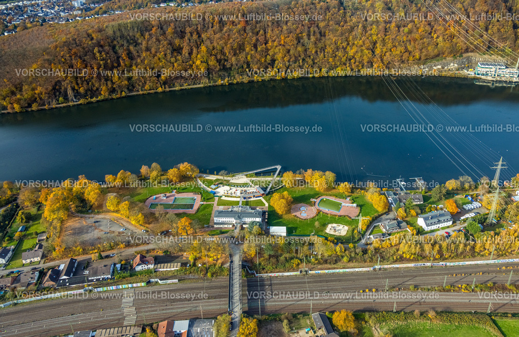 Hagen251100810 | Luftbild, Salitos Beach Hengsteysee Beach Club am Hengsteysee, Strandhaus und Freibad Südufer, Boele, Hagen, Ruhrgebiet, Nordrhein-Westfalen, Deutschland
