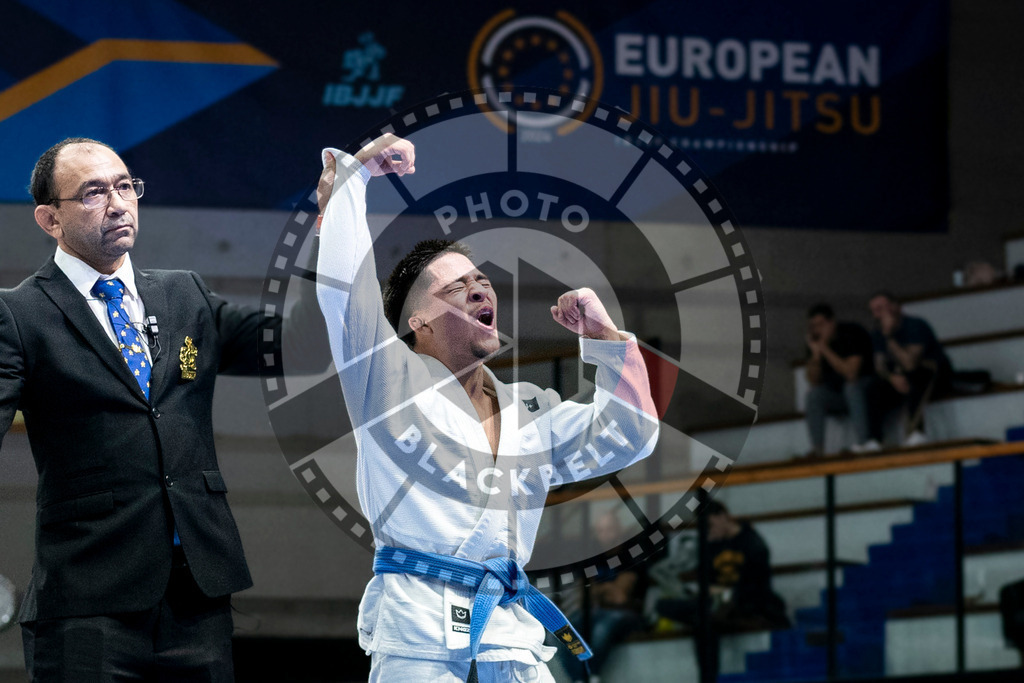 20240121PBB7354 | Fighters compete during the second day of the IBJJF European Championship in Paris, France, on January 21, 2024.