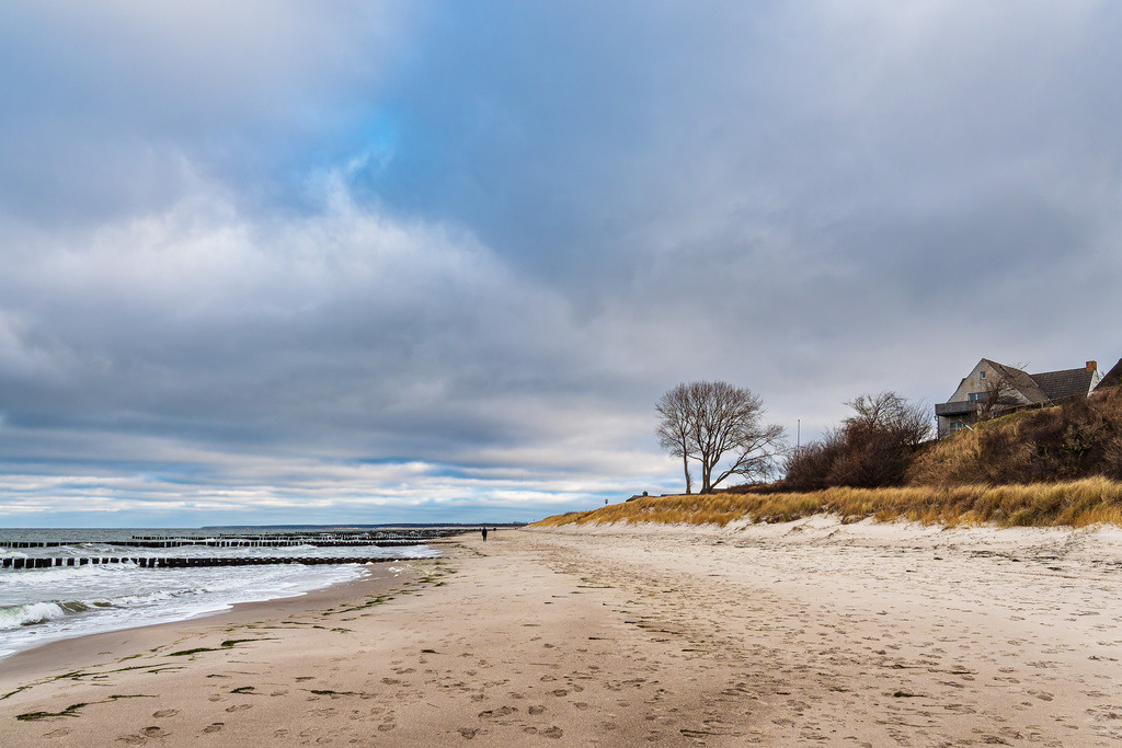 Buhnen an der Küste der Ostsee in Ahrenshoop auf dem Fischland-Darß | Buhnen an der Küste der Ostsee in Ahrenshoop auf dem Fischland-Darß.