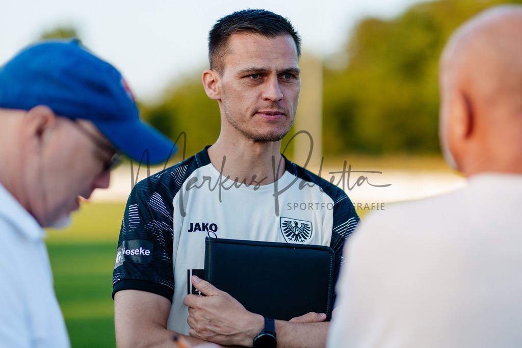 Testspiel, Saison 2026/27: SC Preußen Münster - Kickers Emden | Billerbeck, 10.07.2026: Testspiel, SC Preußen Münster gegen Kickers Emden auf der Anlage des DJK Billerbeck in Billerbeck. Foto: sportfotografie.ms | Markus Paletta - Realisiert mit Pictrs.com