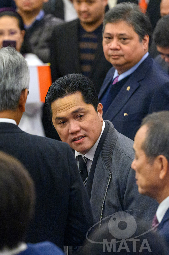 _DWA5555 | Welcoming Jokowi Widodo's arrival by the Indonesian people at Kastens Luisenhof Hotel in the context of the opening of Hannover Messe with Indonesia as Country Partner. Hannover, 15.04.2023 - Realisiert mit Pictrs.com