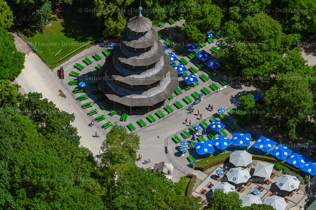 4031194 | MüNCHEN 12.06.2020 Gebäude des Restaurant mit "Chinesischer Turm" im Englischen Garten in München im Bundesland Bayern, Deutschland. Weiterführende Informationen bei: Restaurant am Chinesischen Turm Haberl GmbH. // Building of the restaurant with "Chinesischer Turm" in english garden in Munich in the state Bavaria, Germany. Further information at: Restaurant am Chinesischen Turm Haberl GmbH. Foto: Gerhard Launer