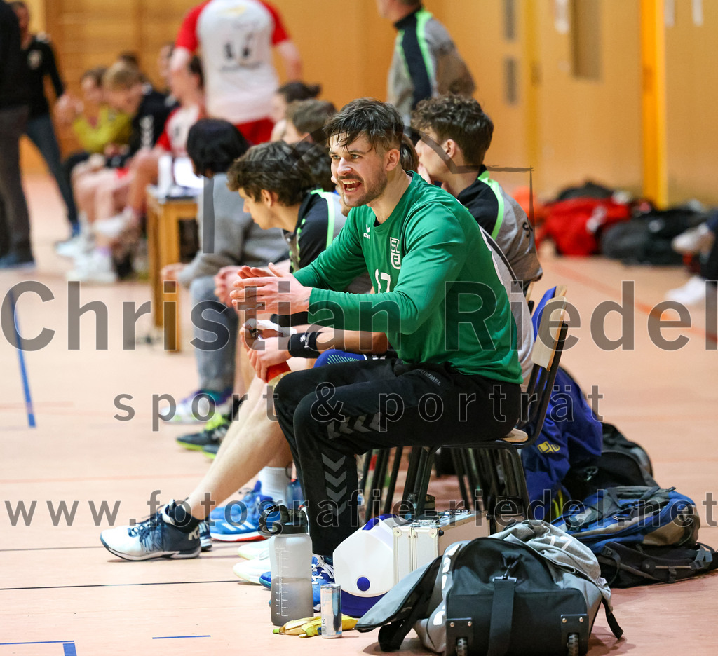 2023-01-21_106_SpVgg_Altenerding_gegen_SC_Eching | Erding, Deutschland, 21.01.2023:
Handball, Bezirksoberliga Männer 2022 / 2023, 12. Spieltag, SpVgg Altenerding gegen SC Eching, Endergebnis: 29:34

Torwart Robin Jahn (SC Eching, #87)

Foto: Christian Riedel / fotografie-riedel.net