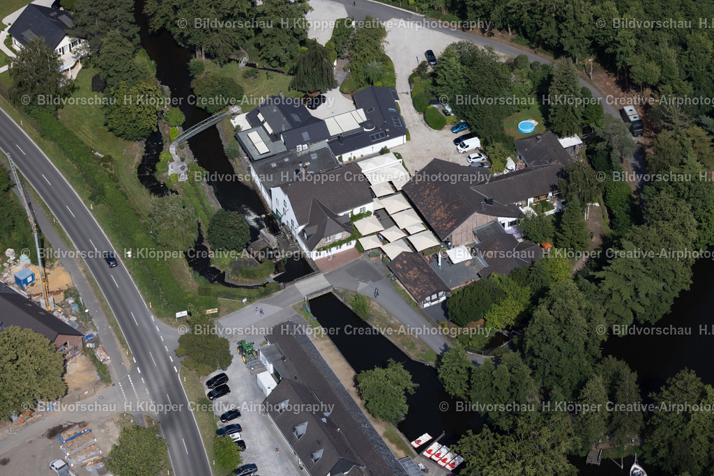 Luftbild Steakhaus - Restaurant- Mühlrather-Mühle Schwalmtal   439A4624 | Luftbildfotografie und Luftbildfotograf Hermann Klöpper - Realisiert mit Pictrs.com