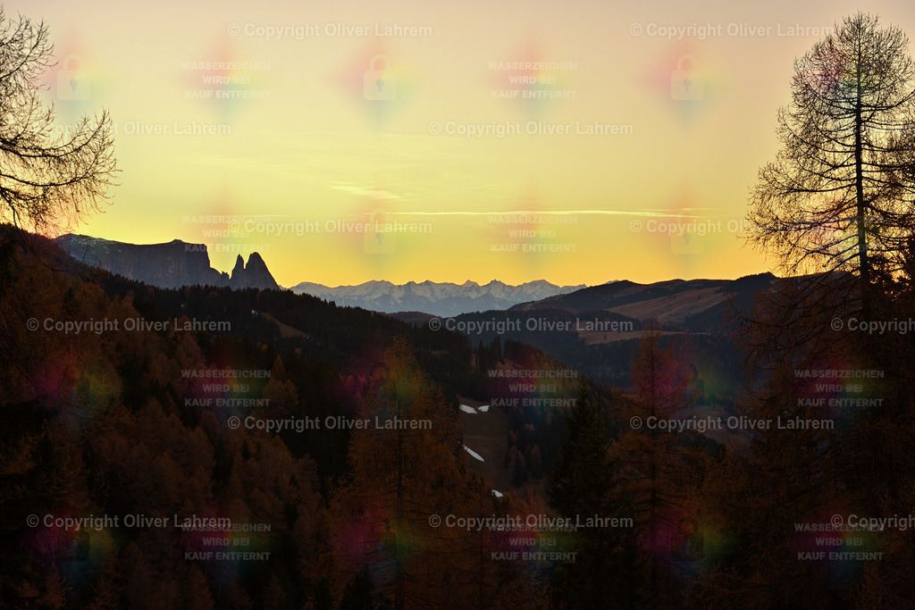 Abendrot über Südtirol | Abendrot über den Südtiroler Dolomiten und dem Schlern.