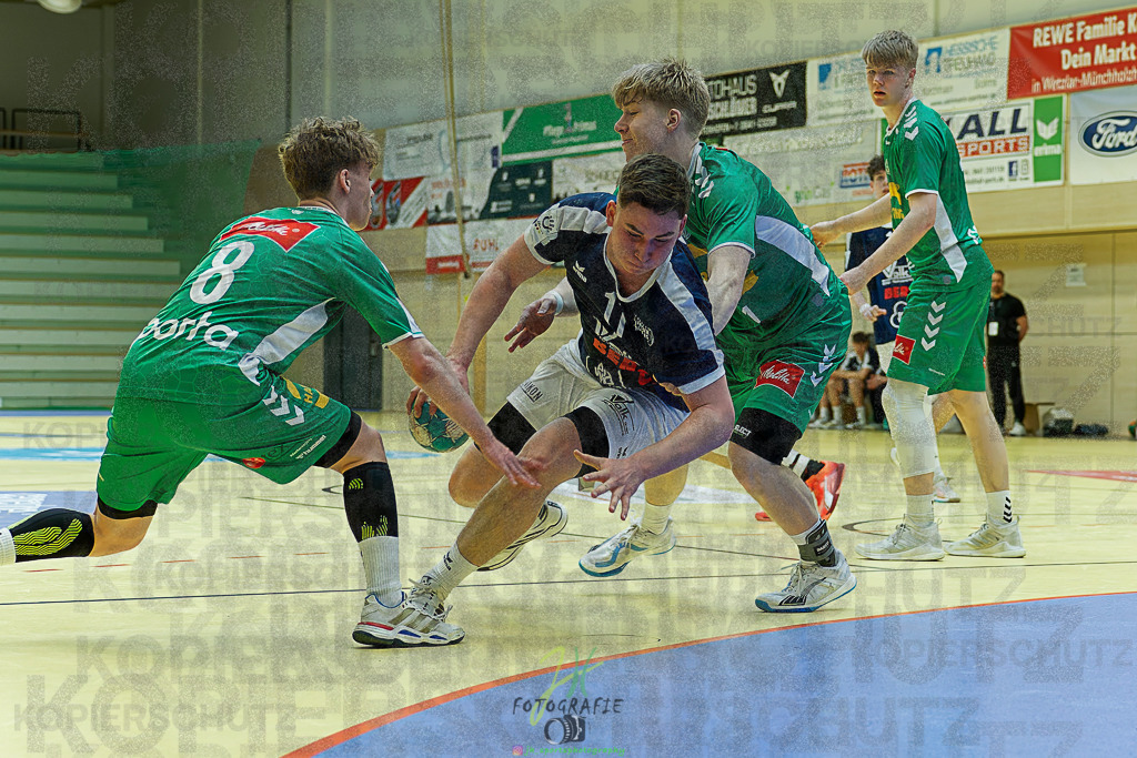 mJB Pokalrunde dt. Meisterschaft, TV Hüttenberg - TSV GWD Minden | mJB Pokalrunde dt. Meisterschaft, TV Hüttenberg - TSV GWD Minden am 15.03.2025 in Münchholzhausen (Sporthalle Münchholzhausen)Photo © 2025 - Jörg Heinrich - Realisiert mit Pictrs.com