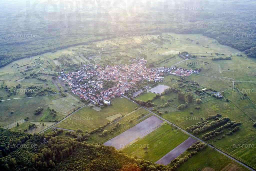 Büchelberg von Südosten | Luftbild: Büchelberg von Südosten im Ortsteil Büchelberg in Wörth im Bundesland Rheinland-Pfalz in Deutschland. Foto: IMG_2664.jpg vom 09.06.2006 durch Werner Riehm/FLY-FOTO.de - Realisiert mit Pictrs.com
