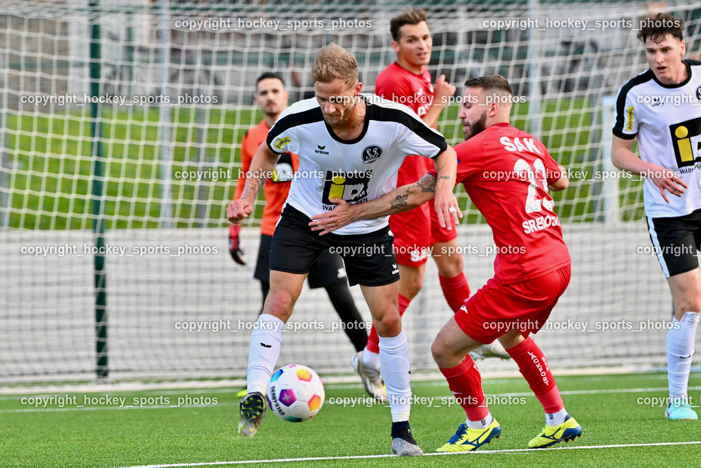 SV Spittal vs. SAK | #44 Miha Kostanjsek SV Spittal, #23 Kristian Sredojevic SAK, SV Spittal vs. SAK, SV Spittal vs. SAK am 24.05.2024 in Spittal an der Drau (Goldeck Stadion), Austria, (Photo by Bernd Stefan)