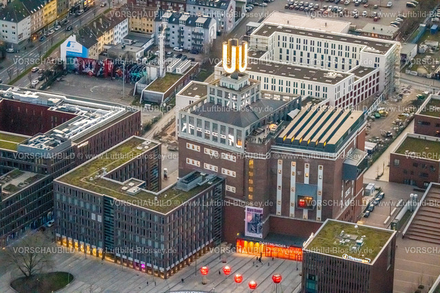 Dortmund230102749 | Luftbild, Dortmunder U - Zentrum für Kunst und Kreativität, Neubau Studenten Wohnanlage am Emil-Moog-Platz und Ritterstraße, Dorstfelder Brücke, Dortmund, Ruhrgebiet, Nordrhein-Westfalen, Deutschland