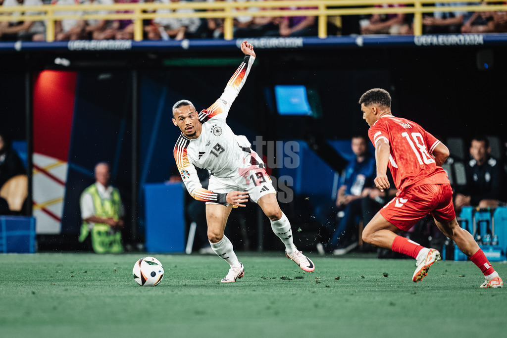 Fußball | Herren | UEFA-Fußball-Europameisterschaft 2024 | Achtelfinale | Deutschland vs. Dänemark | 29.06.2024 | Leroy Sane (#19, Deutschland)