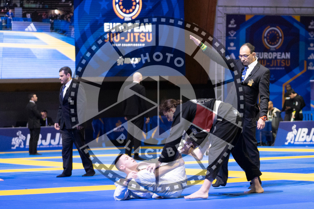 20240119PBB1072 | Fighters compete during the IBJJF European Championship in Paris, France, on January 19, 2024.
