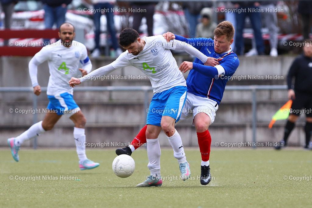 NH_TSVSasel_FCSuederelbe_OberligaHamburg_03042026 | #6 Jean-Lucas Gerken (TSV Sasel), #6 Ardit Demiri (FC Süderelbe)Fußball I Herren I Gamesright Oberliga Hamburg I Saison 2025-2026  I 18. Spieltag I TSV Sasel - FC Süderelbe I 03.04.2026 I Sportplatz Parkweg