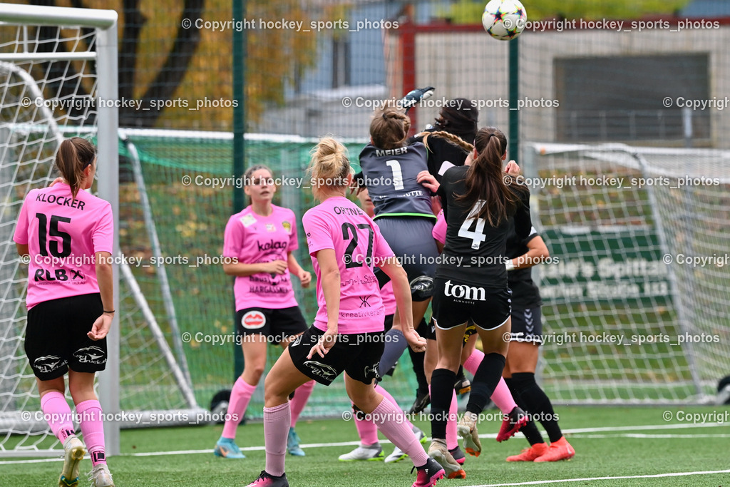 Liwodruck Carinthians Hornets vs. FC Pingau Saalfelden Frauen 29.10.2023  | #15 Marie Sophie Klocker, #27 Jasmin Michelle Ortner, #1 Anja Meier, #4 Katrina Wetherell