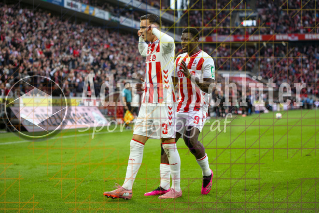 1. FC Köln vs FC Augsburg - 1. Bundesliga  | Köln, Deutschland, 18.10.25:   Said El Mala (1. FC Köln) Torjubel, jubelt nach seinem Treffer zum 1:1 waehrend des Spiels der 1. Bundesliga zwischen  1. FC Köln vs FC Augsburg im RheinEnergieStadion(Foto von Brauer-Fotoagentur / Adrian Schlueter)