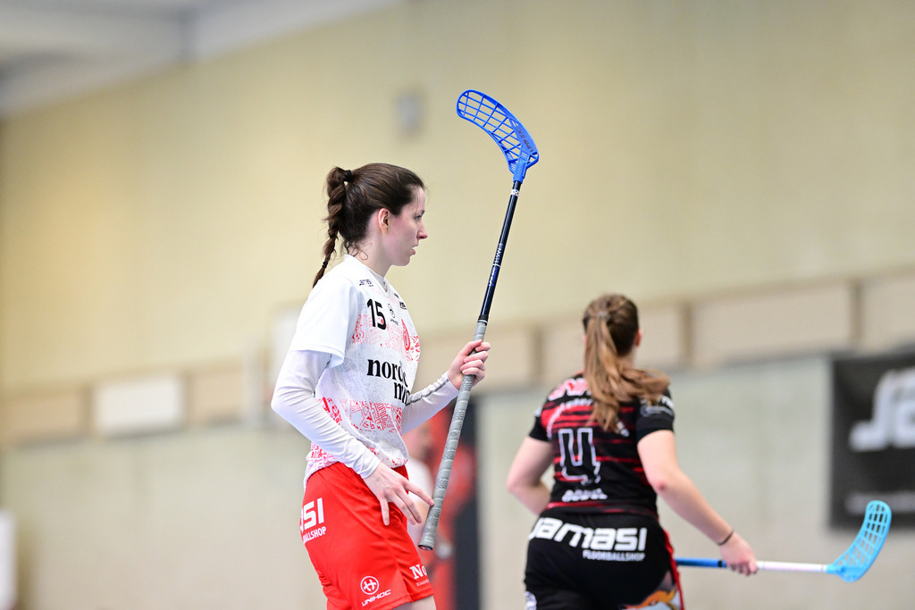 Floorball I Frauen I Saison 2023-2024 I 1. Frauen Floorball-Bundesliga I Playoffs 3. Spieltag I ETV Lady Piranhhas Hamburg - Dümptener Füchse | Der Sportfotograf. - Realisiert mit Pictrs.com