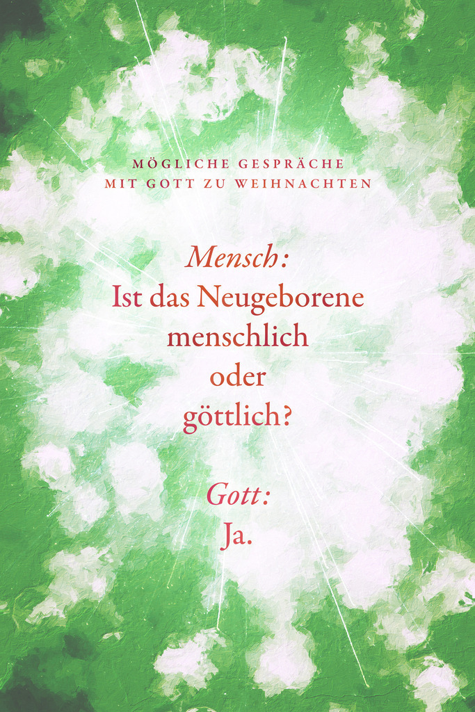 Ist das Neugeborene menschlich oder göttlich? | Motiv zu Weihnachten ++++++++++++++ ✔ Einzigartiger Designstil von Jonathan Schöps (Master of Arts) +++ ✔ Mit deinem Kauf unterstützt du direkt den selbstständigen Gestalter, unabhängig von Zwischenhändlern +++ ✔ sicher bezahlen per Rechnung, Paypal, Kreditkarte, Vorkasse oder Lastschrift +++ Meine Kunden bewerten undarstellbar mit 4,9/5 ⭐⭐⭐⭐⭐ Sternen.