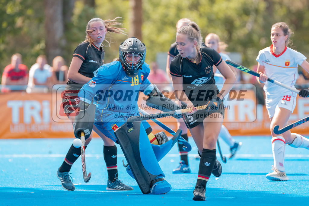 HK_20230715_102688 | Euro Hockey WU18 SF2 Spain vs Germany Championship Girls &amp; Boys am 15.7.2023 CHTC , Krefeld ,