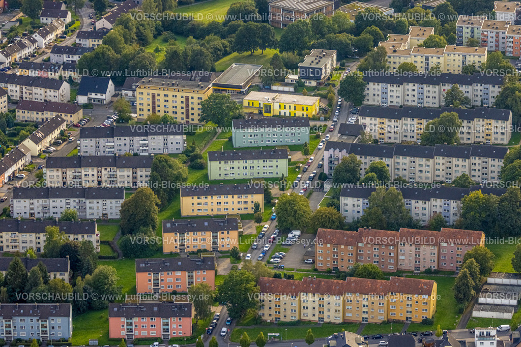 Hagen230903872 | Luftbild, Reihenhaus Mietshäuser Wohnsiedlung Ährenstraße, Twittingstraße, Haspe-West, Hagen, Ruhrgebiet, Nordrhein-Westfalen, Deutschland