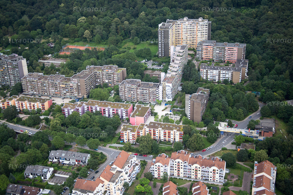 Luftbild: HD-Emmertsgrund im Ortsteil Emmertsgrund in Heidelberg im Bundesland Baden-Württemberg in Deutschland. Foto: IMG_090851.jpg vom 04.07.2016 durch Werner Riehm/FLY-FOTO.de
