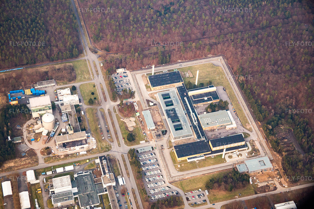 Luftbild: Leopoldshafen, KIK Campus Nord im Ortsteil Leopoldshafen in Eggenstein-Leopoldshafen im Bundesland Baden-Württemberg in Deutschland. Foto: IMG_076621.jpg vom 13.02.2015 durch Werner Riehm/FLY-FOTO.de