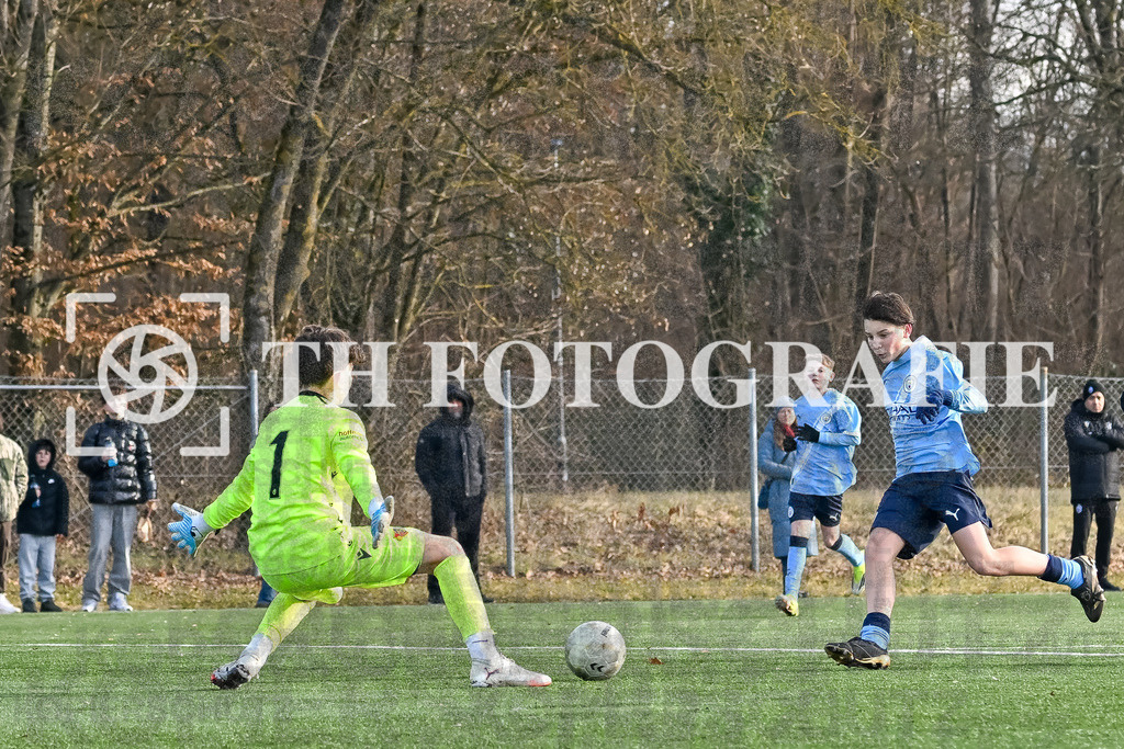 GER, Manchester City - FC Basel, Fussball, PS-Immo-Cup 2026,U14 Feldturnier, 17.01.2026 | City, Basel
