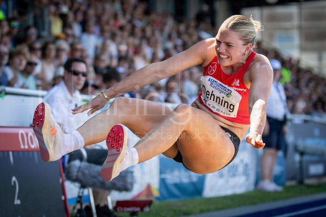 Multisport Event; Ratingen, 28.06.2026 | RATINGEN, GERMANY - JUNE 28, 2026 : Marie Dehning (GER / Germany) competing in the heptathlon’s long jump during the Multisport Event at Stadion Ratingen on June 28, 2026 in Ratingen, Germany.