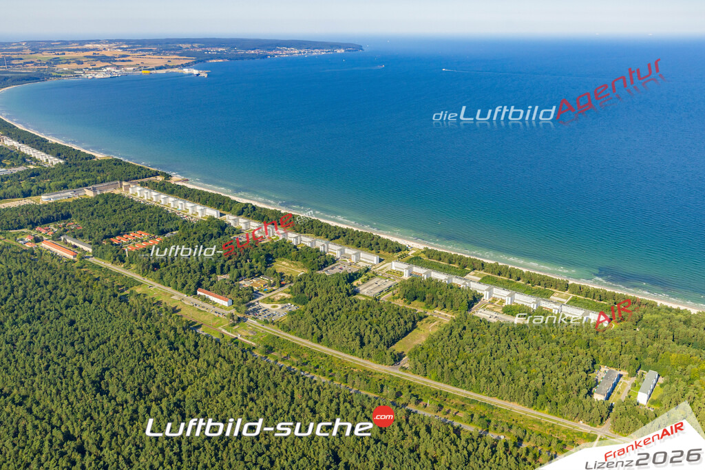 Luftaufnahme Prora Binz - Die Luftaufnahme wurde 2025 vom UL-Flugzeug heraus erstellt ( ohne Drohne ) - Hochauflösende Luftaufnahme - für professionelle Ausdrucke geeignet. Die Geschenkidee !Mit Lizenz und Bildrechte bestellbar