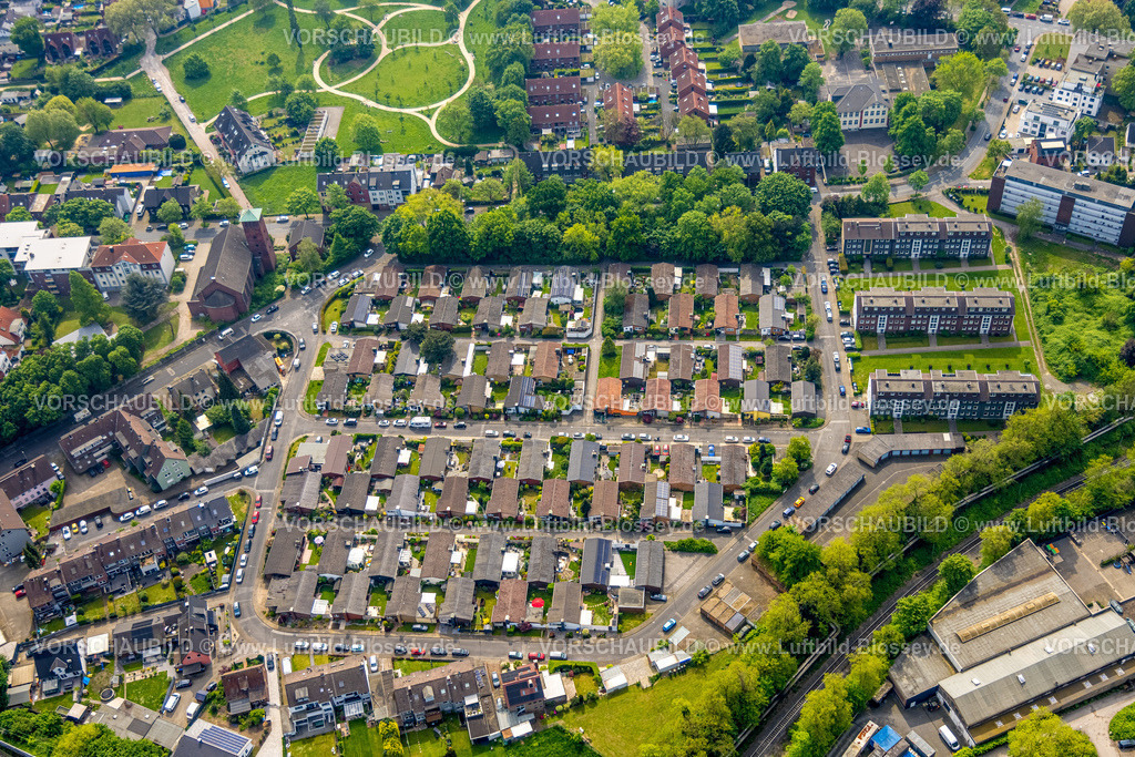 Herne240500454 | Luftbild, Wohnsiedlung Wohngebiet Detmolder RIng, Holsterhausen, Herne, Ruhrgebiet, Nordrhein-Westfalen, Deutschland