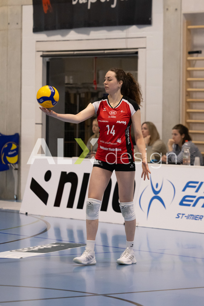 Volleyball I Frauen I Saison 2025-2026 I Volleyball NLA | Women I 1/4 Finals I  BIWI VFM - VC Kanti Schaffhausen I 01.03.2026 | 14 Josipa Marković (HR) (VC Kanti Schaffhausen) – Aussen - Realisiert mit Pictrs.com